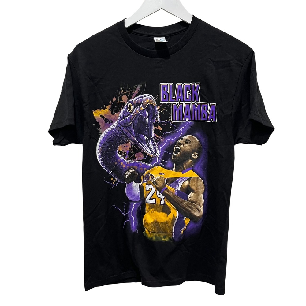 TeeStyled Black Mamba Kobe Bryant TShirt Mens‎ Medium Black Graphic Basketball